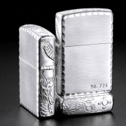 之宝（ZIPPO）  纯银镀层 三面雕刻 打火机