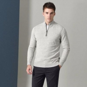 亚马逊海外购：国内折后￥628，Nautica 诺帝卡 男士1/4拉链加绒毛衣 多色 Prime会员免费直邮