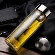 金口双层玻璃杯水杯便携家用泡茶杯