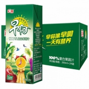 汇源 早啊 100%复合果蔬汁200ml*24 盒