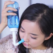 健适宝（Waterpulse） 洗鼻器套装（洗鼻壶+2个喷头+5包盐） 适用于鼻炎，鼻窦炎