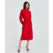 ZARA 女装罗纹针织连衣裙