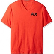 限M码：Armani Exchange阿玛尼男士V领T恤