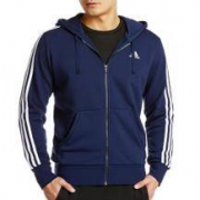 adidas 男士针织连帽茄克 S9878