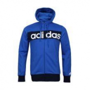 Adidas 男士运动训练针织连帽茄克