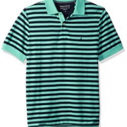 XS码！Nautica 诺蒂卡 Stripe  男士polo衫