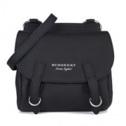 BURBERRY 巴宝莉 女士黑色鹿皮单肩斜挎包 40553011