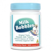 Milk Bobbles 博贝斯 澳洲原装进口 高钙牛奶咀嚼奶片 360粒 原味优惠装