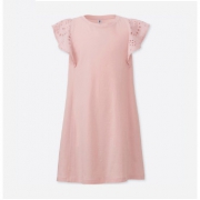 春上新：UNIQLO优衣库女童 蕾丝连衣裙(短袖)