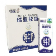 花花牛 瑞亚牧场 纯牛奶200ml*12瓶*2件
