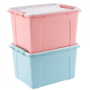 翔译 大号塑料收纳箱 有盖整理箱 35L*2个装