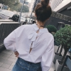 女士感露背翻领衬衫