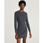 ZARA 女装长袖针织连衣裙