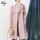 Lily 2020春夏款 女士收腰宽松落肩中长款风衣