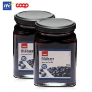丹麦原装进口 COOP 蓝莓果粒果酱 400g*2瓶 4.9好评