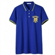 森马 夏季男款休闲运动字母条纹直筒Polo衫T恤