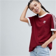 adidas阿迪达斯女士三道杠T恤