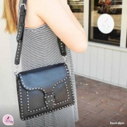 闪促今日结束！Rebecca minkoff 女士Midnighter真皮单肩包 3折$103.5（$138 额外75折）