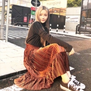 MEIK 金丝绒百褶裙半身裙 29元包邮（69-40）