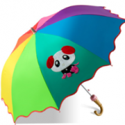 安全防夹手！天堂 儿童 长柄 卡通遮阳雨伞