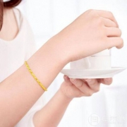 CHOW TAI FOOK 周大福 F180507车花足金手链6g