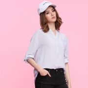 真维斯女 春秋季中长款衬衫