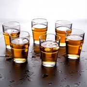 代字行 单层透明玻璃杯6个