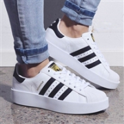 补货！Adidas Superstar Bold 女士厚底金标贝壳头