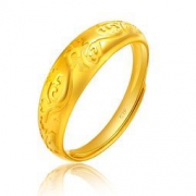 CHOW TAI FOOK 周大福 F152244 福气足金黄金戒指 4.3g