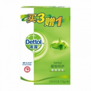 Dettol滴露 植物呵护健康香皂115克 *4块