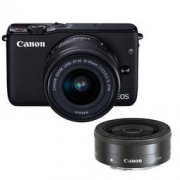 5日0点：Canon 佳能 EOS M10微型单电双头套机 黑色（变焦EF-M 15-45mm）& （定焦EF-M 22mm f/2 STM）