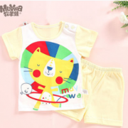 A类品质！MuYwa/牧羊娃 婴儿内衣纯棉套装短袖薄 14.9包邮