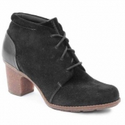 限US5码，Clarks 其乐 Sashlin女士真皮高跟踝靴 Prime会员免费直邮含税