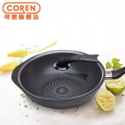 韩国进口 可恩 Coren 钛钻不粘锅 32cm 电磁炉燃气通用