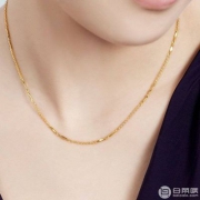 CHOW TAI FOOK 周大福 F159049 O字链车花足金项链4.8g