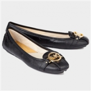 MICHAEL Michael Kors Fulton Moc女士时尚休闲平底鞋 黑色