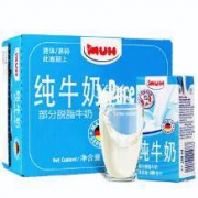 MUH 甘蒂牧场 UHT 部分脱脂纯牛奶 200ml*24盒 *2件 +凑单品