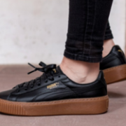 大码福利！PUMA 彪马 Basket Platform Core 女士厚底鞋