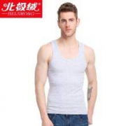 北极绒 纯棉背心 男式 打底衫 灰色 BJRBX XL