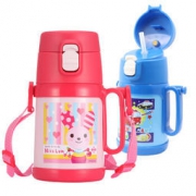 Peacock 孔雀 SSB-400 316不锈钢儿童吸管保温杯 400ml