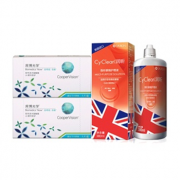 Sauflon沙福隆 润昕隐形眼镜护理液380ml+库博倍新月抛2片