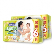 安儿乐 超能吸2代 婴儿纸尿裤大号 L40+6 (9-14KG)