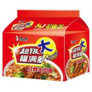 康师傅 超级福满多 红烧/香辣牛肉味 五连包