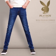 花花公子 夏季薄款 男修身小脚牛仔裤