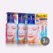 Kose 高丝 Clear Turn 玻尿酸美白面膜+维他命C美白面膜+胶原蛋白面膜 5片*3盒