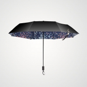 娜真美 XW-001 三折黑胶小清新晴雨伞