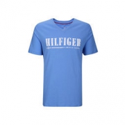 TOMMY HILFIGER V领男士字母短袖T恤
