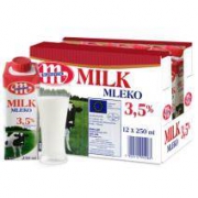 波兰 进口牛奶 妙可（Mlekovita）全脂牛奶250ml*12盒