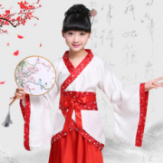 送发簪/头巾+腰带+纸简！Lolado 古装汉服儿童演出服