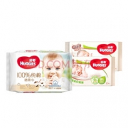 plus会员+免邮券！好奇 Huggies 婴儿棉柔巾80抽*1包+铂金装湿巾10片*2包